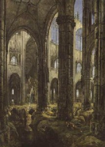 Blechen-cathédrale en ruine